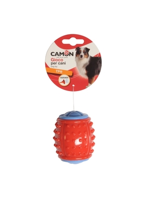 CAMON DOG TOY Zabawka dla psa - Cylinder TPR z piszczałką 8cm AD0744