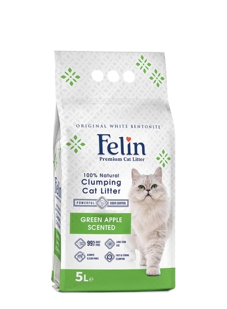 FELIN ŻWIREK ZIELONE JABŁKO BENTONITOWY 5l