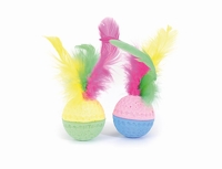 CAMON CAT TOY PIŁECZKI GĄBKOWE PIÓRA 2szt