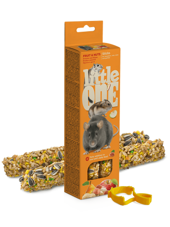 Kolby dla chomików, szczurów, myszy i myszoskoczków z owocami i orzechami 2x60g