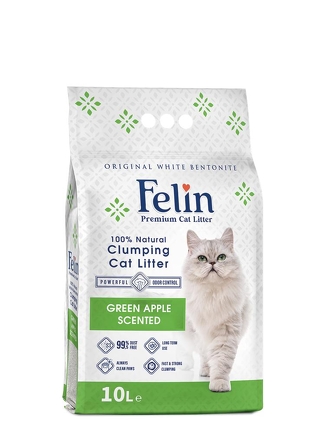 FELIN ŻWIREK ZIELONE JABŁKO BENTONITOWY 10l