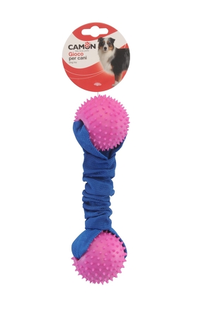 CAMON Zabawka dla psa - hantle z TPR i poliestru ze spiczastymi kuleczkami AD084/A