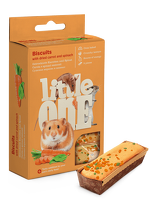 Little One Ciastka z suszoną marchewką i szpinakiem dla małych zwierząt 5x7g
