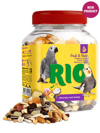 Rio mix owoców i orzechówk dla papużek i papug 240g