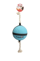 CAMON DOG TOY GUMOWA PIŁKA RĘCZNA ZE SZNURKIEM 17cm AD0544