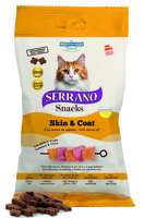 SERRANO Snacks CATS przysmak dla kota SKIN & COAT OMEGA 3/DHA ŁOSOŚ/TUŃCZYK 50g