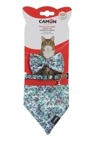 CAMON ZESTAW OBROŻA Z CHUSTĄ I MUSZKĄ JUNGLE DLA KOTA DG072