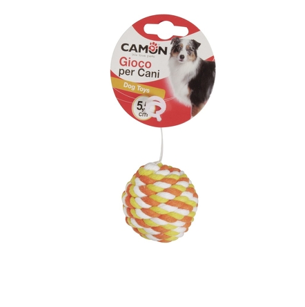 CAMON PIŁKA PLECIONA Z LINY Z DZWONKIEM 5,5cm A962/A