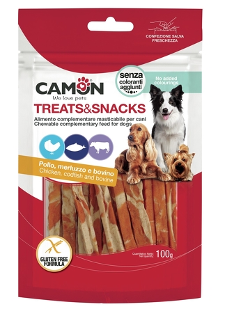 CAMON 100g PASKI KURCZAK/DORSZ/WOŁOWINA